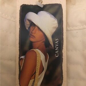 NWT HELEN KAMINSKI AUSTRALIA CANVAS TAN SUNHAT ONE SIZE - ADJUSTABLE